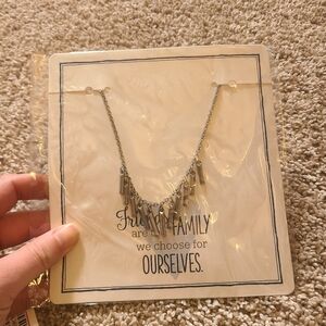 JK by Thirty One Fringed And Fabulous Necklace With Leather Accent